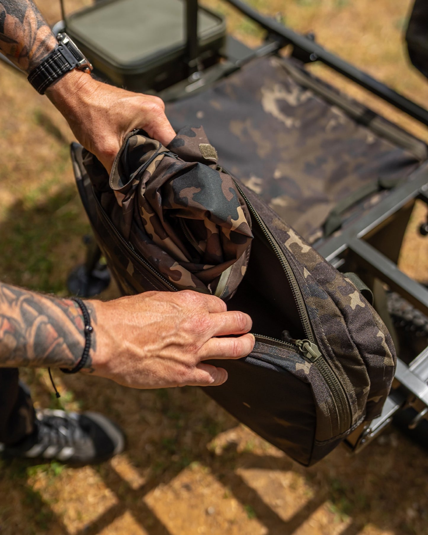 Side Bar Bags Small Dark Kamo